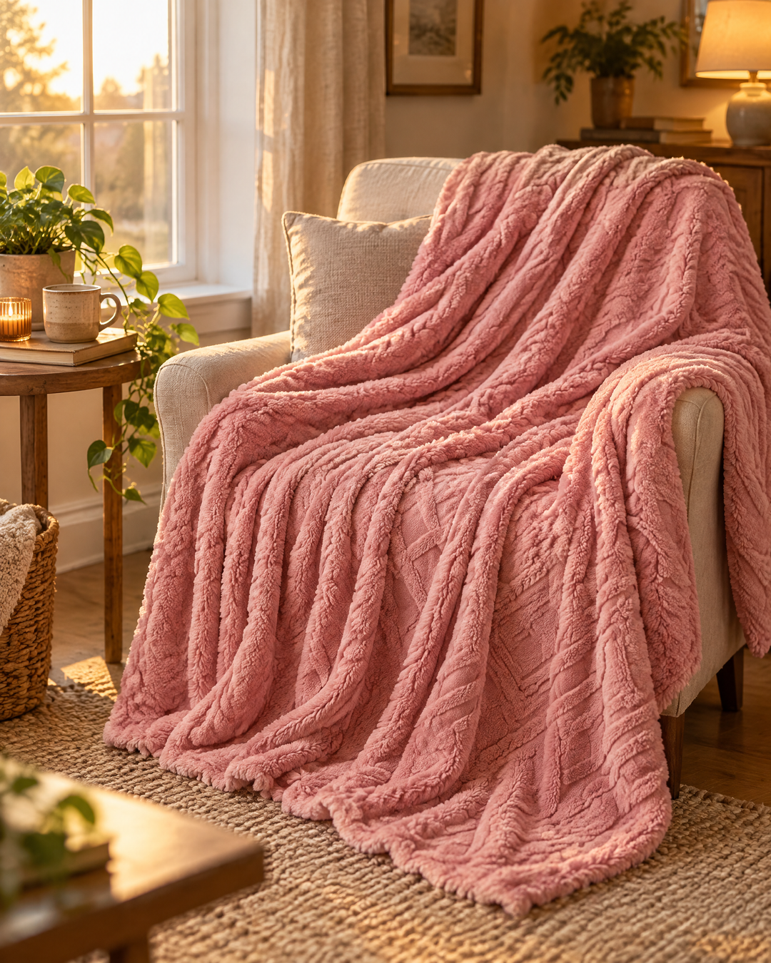 Fluffy Flannel Fleece Throw, Lightweight Yet Seriously Warm