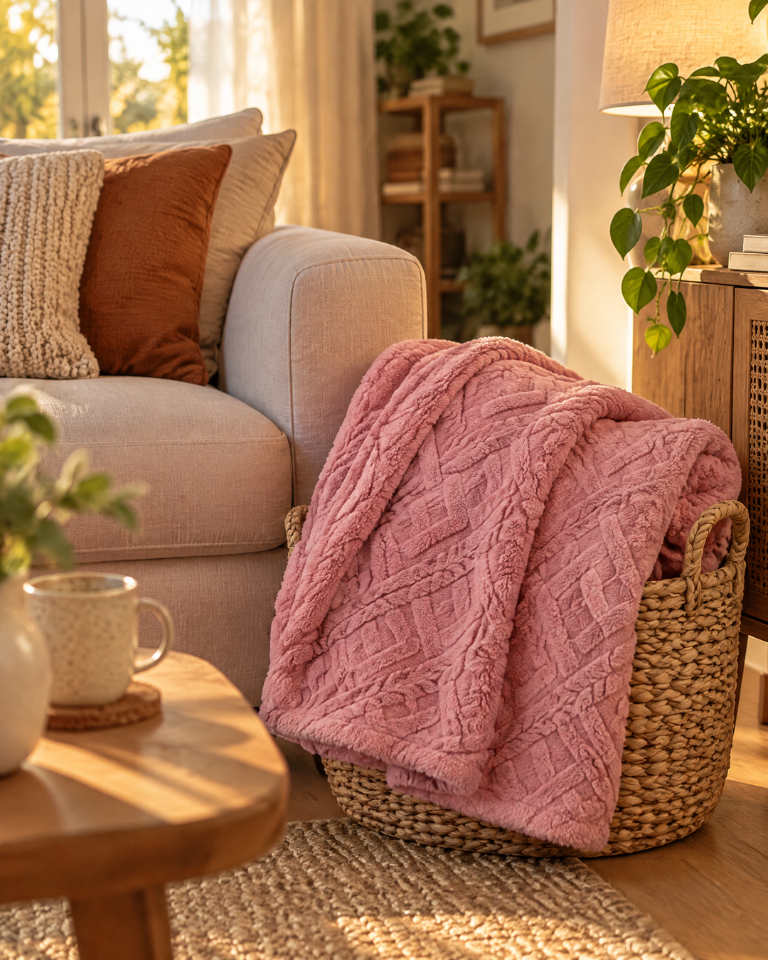 Fluffy Flannel Fleece Throw, Lightweight Yet Seriously Warm