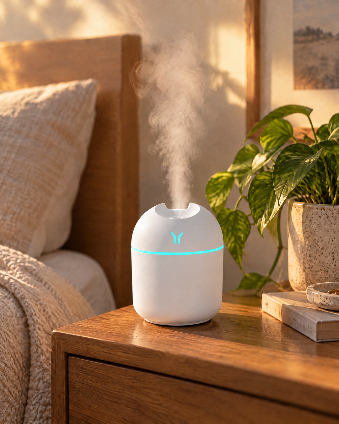 Mini USB Humidifier with Colour-Changing Night Light