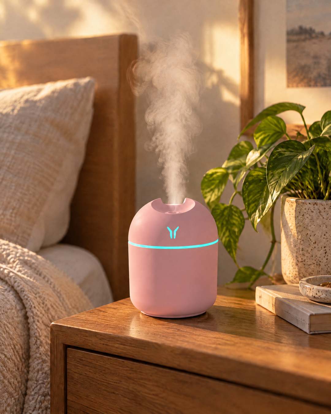 Mini USB Humidifier with Colour-Changing Night Light