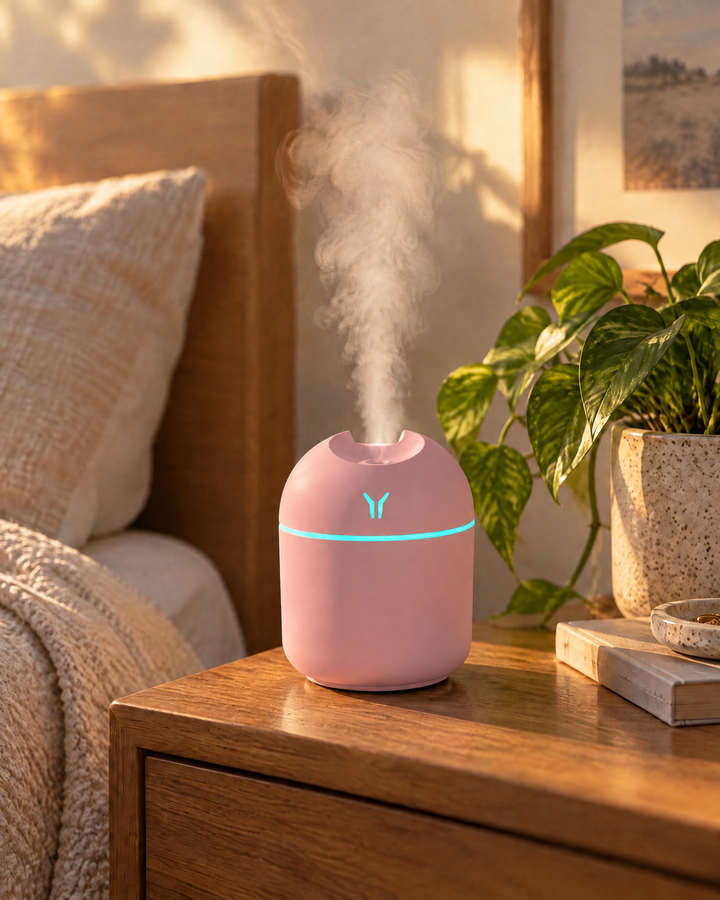 Mini USB Humidifier with Colour-Changing Night Light
