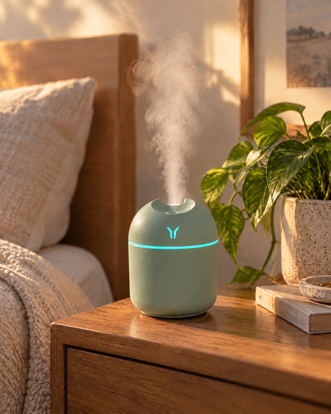 Mini USB Humidifier with Colour-Changing Night Light
