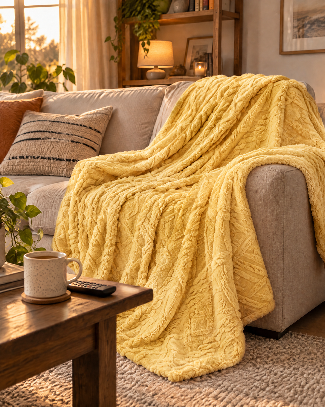 Fluffy Flannel Fleece Throw, Lightweight Yet Seriously Warm