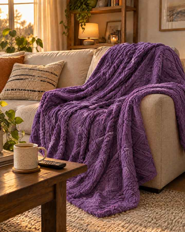 Fluffy Flannel Fleece Throw, Lightweight Yet Seriously Warm