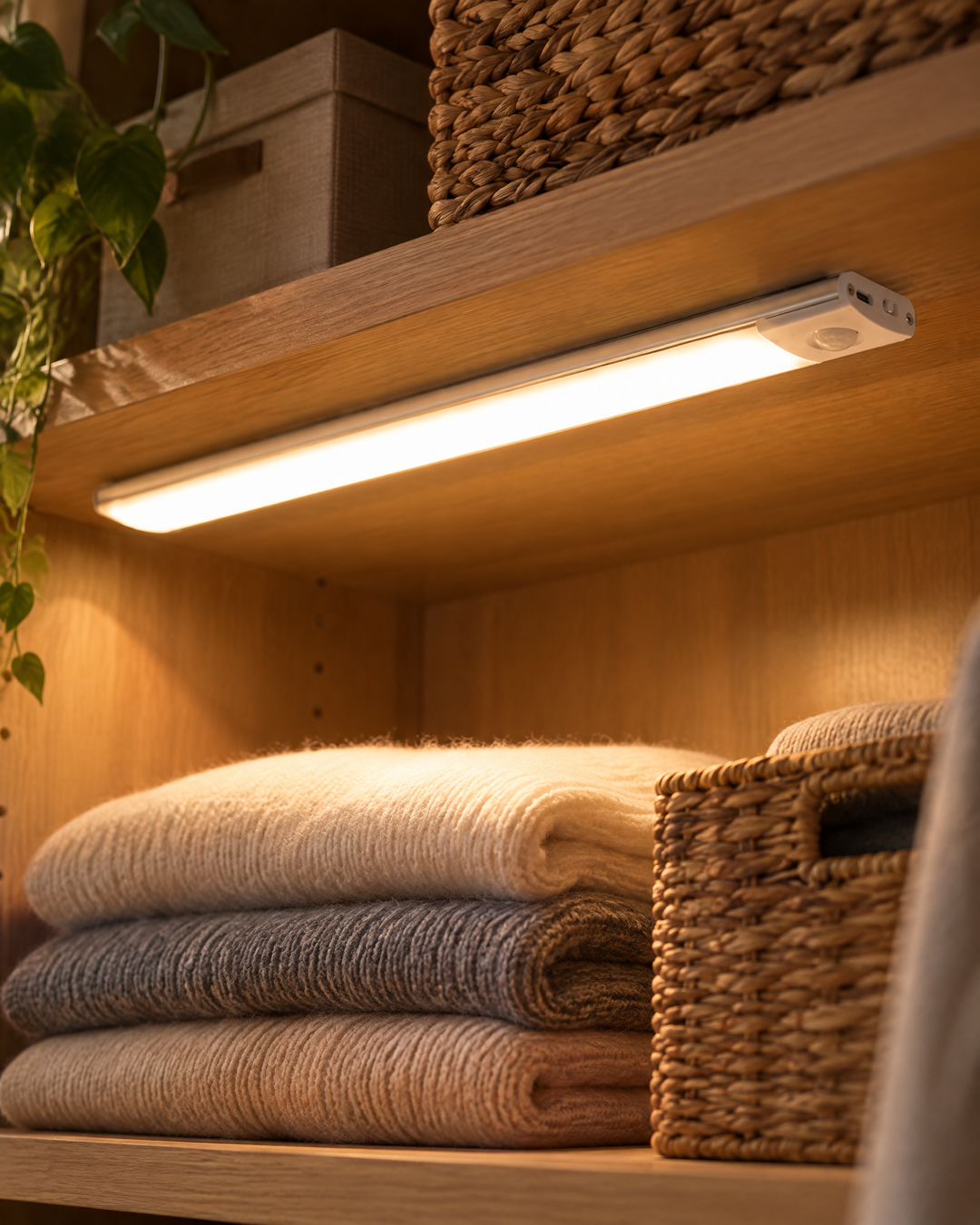 Harwelton™ Rechargeable Motion Sensor Wardrobe Light – Magnetic Stick-On LED
