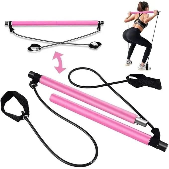 Harwelton™ Portable Pilates Bar Kit with Resistance Bands and Foot Loops