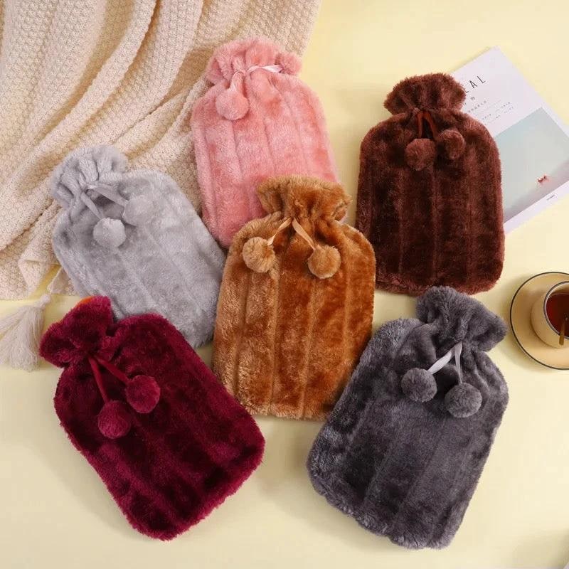 Harwelton™ Ribbed Hot Water Bottle with Removable Plush Cover