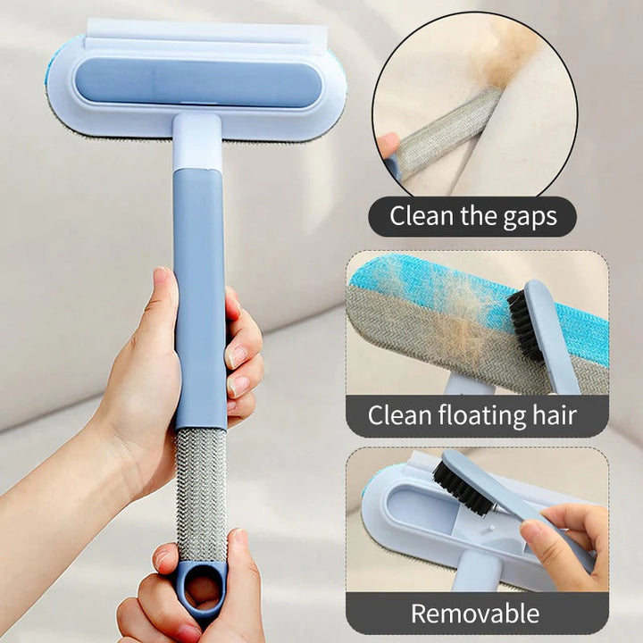 Harwelton™ Manual Pet Hair Remover Brush with Long Handle and Scraper Edge