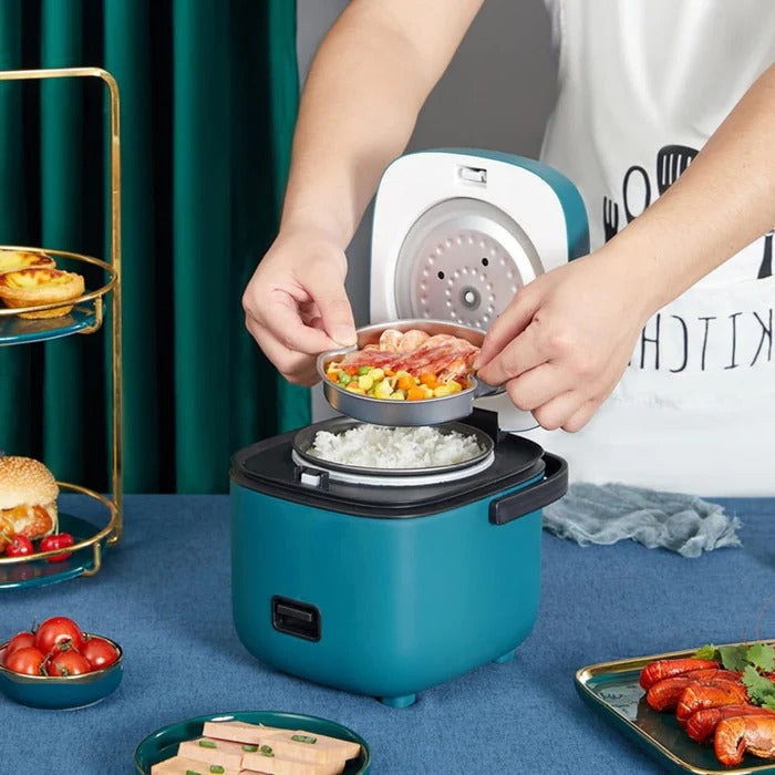 Harwelton™ Mini Rice Cooker with Steamer Tray and Keep-Warm Function