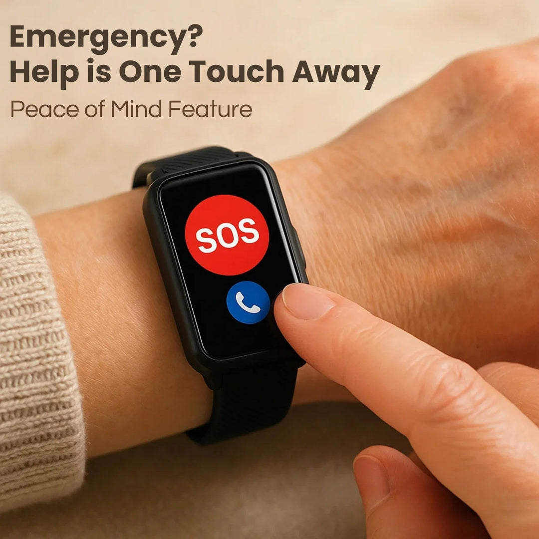 Fall Detection Smartwatch for Seniors with GPS and SOS Calls