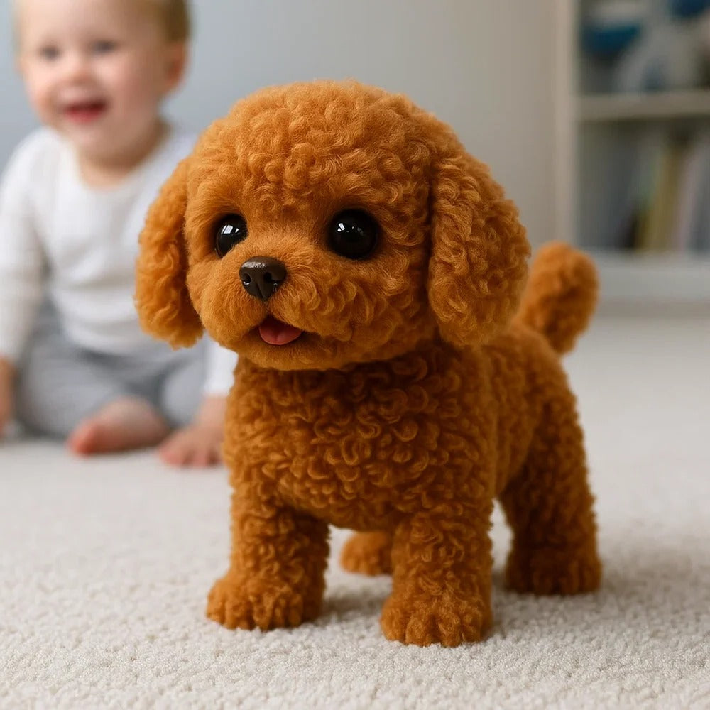Interactive Plush Puppy That Walks and Barks