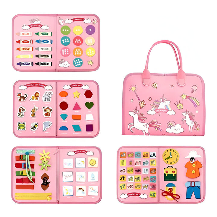 Montessori Sensory Board for Toddlers – Portable Busy Board