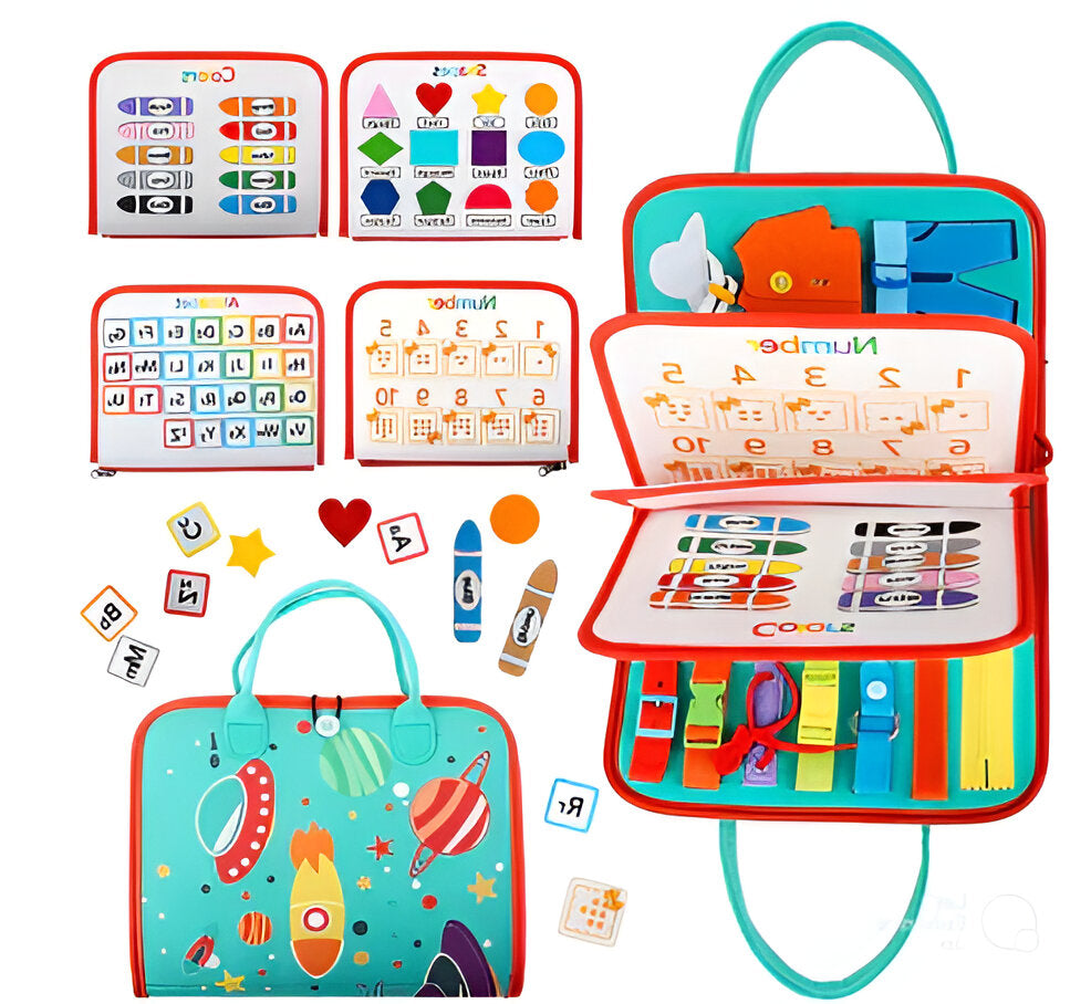Montessori Sensory Board for Toddlers – Portable Busy Board