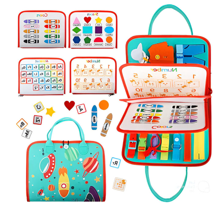 Montessori Sensory Board for Toddlers – Portable Busy Board
