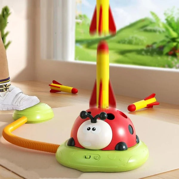 3-in-1 Active Play Set with Jump Pad, Ring Toss &amp; Rocket