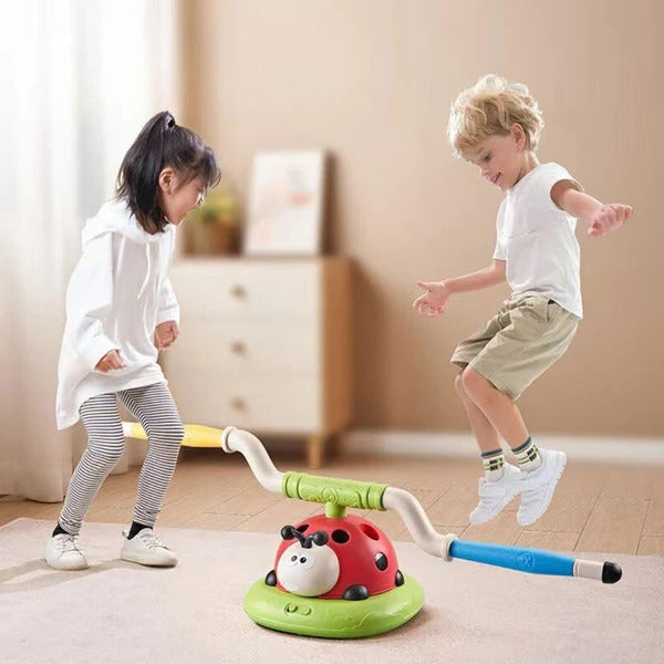 3-in-1 Active Play Set with Jump Pad, Ring Toss &amp; Rocket