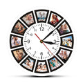 Harwelton™ Personalised Photo Collage Wall Clock with 12 Picture Slots