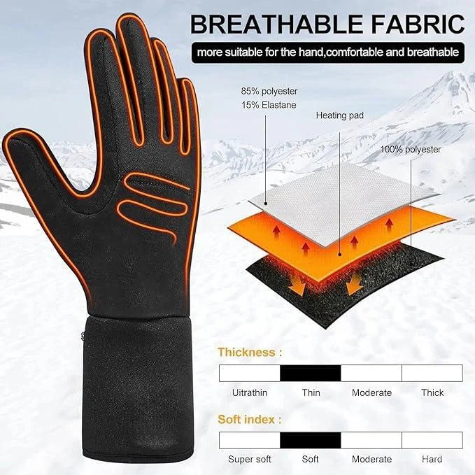 Harwelton™ Ultra-Thin Heated Glove Liners with Touchscreen Fingertips