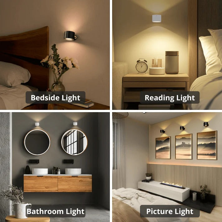 Rechargeable LED Wall Light with Magnetic 360° Base