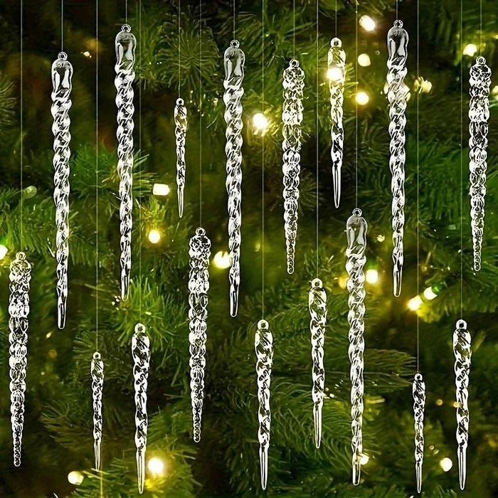 Harwelton™ Clear Shatter-Resistant Icicle Christmas Decoration Set