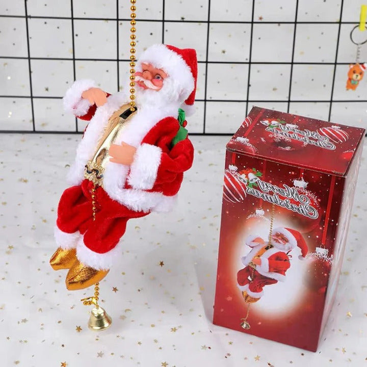 Climbing Santa Christmas Decoration With Lights and Music