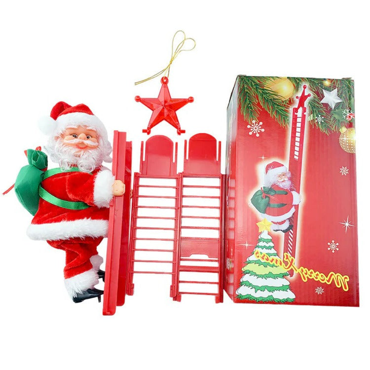 Climbing Santa Christmas Decoration With Lights and Music
