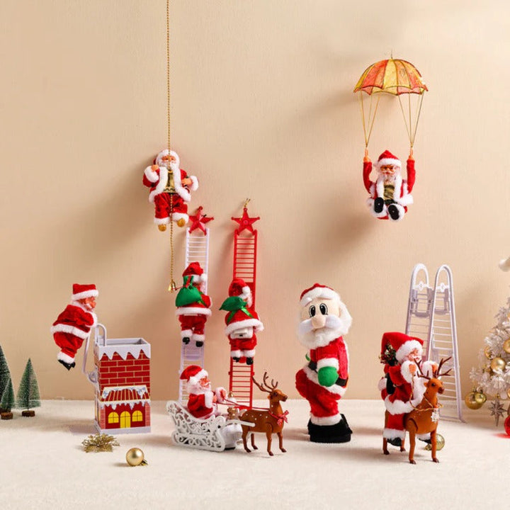 Climbing Santa Christmas Decoration With Lights and Music