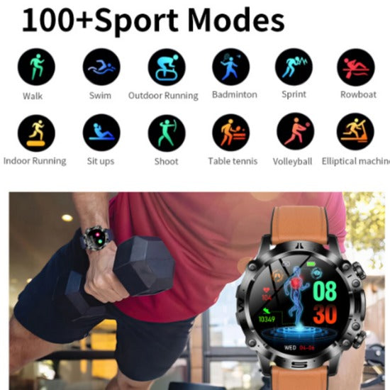 Bluetooth Smartwatch with Calls, Step Counter and Sport Modes