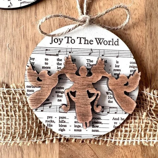 Nativity Music Sheet Christmas Ornaments Inspired by Classic Carols