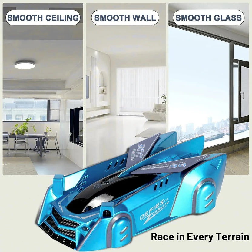Laser-Guided Wall Climbing Car with LED Lights for Kids