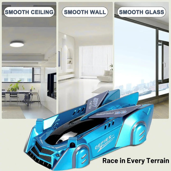 Laser-Guided Wall Climbing Car with LED Lights for Kids