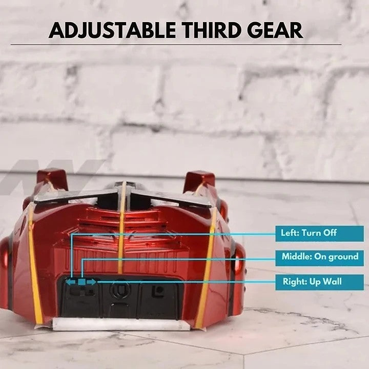 Laser-Guided Wall Climbing Car with LED Lights for Kids