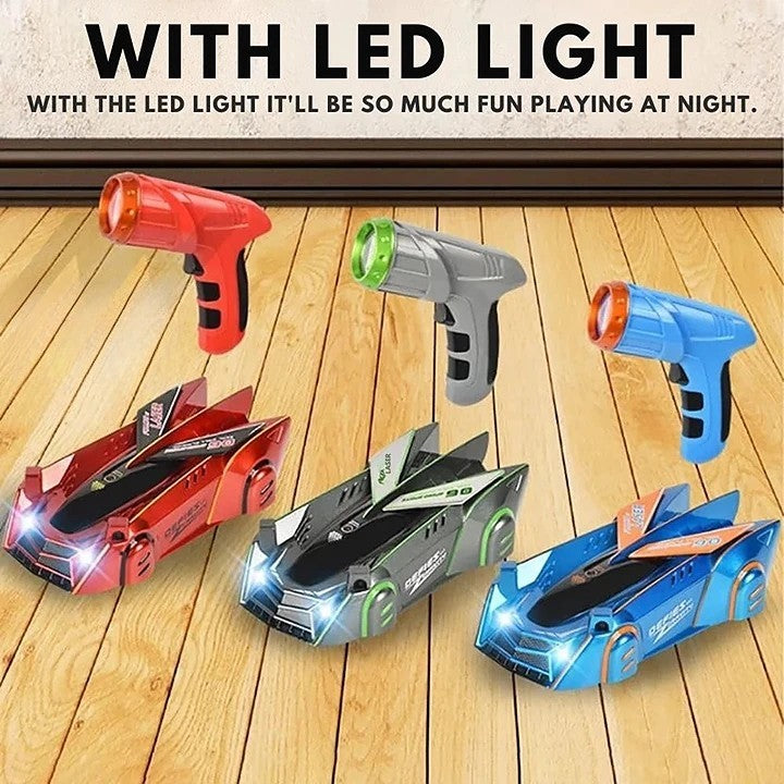 Laser-Guided Wall Climbing Car with LED Lights for Kids
