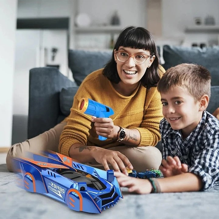 Laser-Guided Wall Climbing Car with LED Lights for Kids