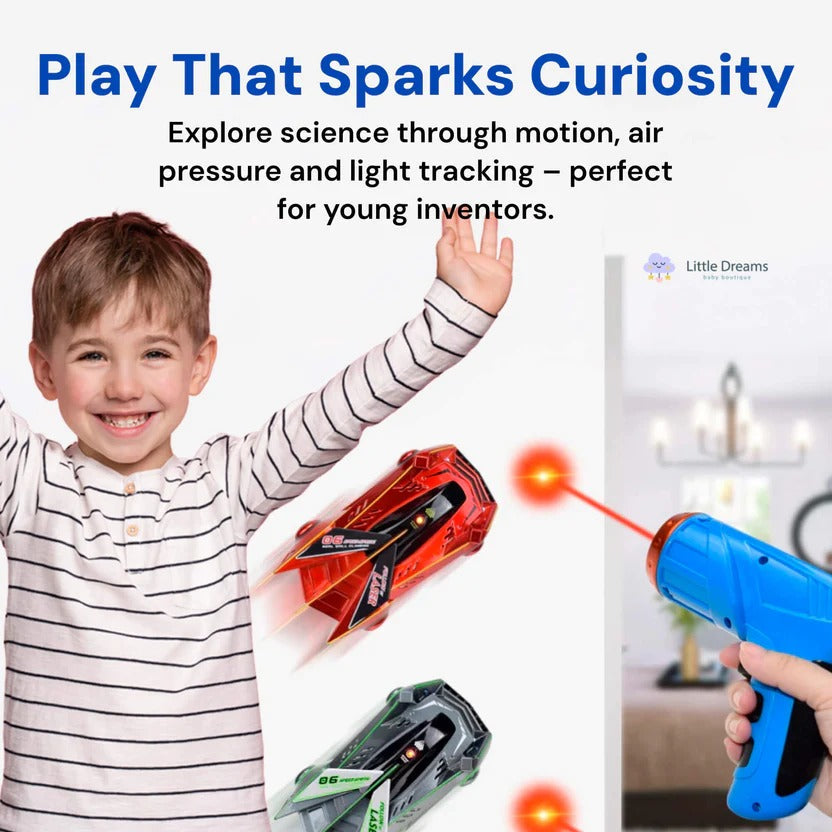 Laser-Guided Wall Climbing Car with LED Lights for Kids