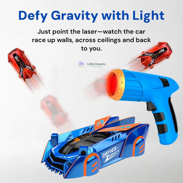 Laser-Guided Wall Climbing Car with LED Lights for Kids
