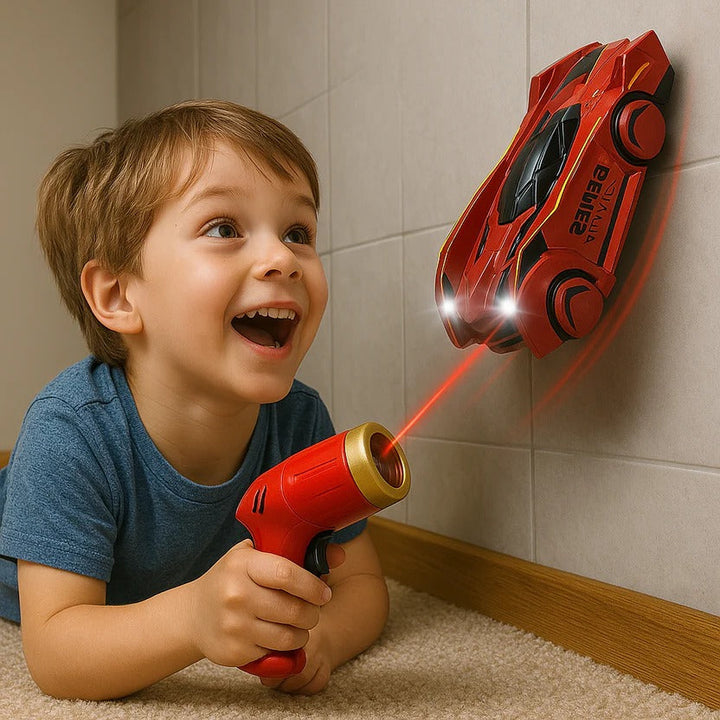 Laser-Guided Wall Climbing Car with LED Lights for Kids