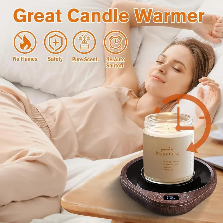 Harwelton™ Mug Warmer and Cup Set with 3 Heat Settings
