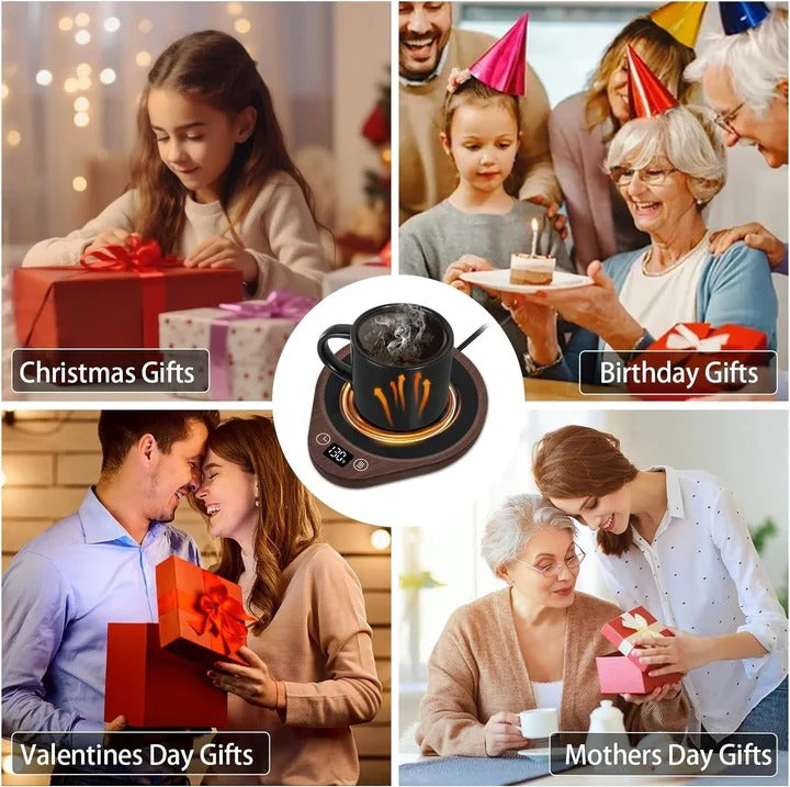 Harwelton™ Mug Warmer and Cup Set with 3 Heat Settings