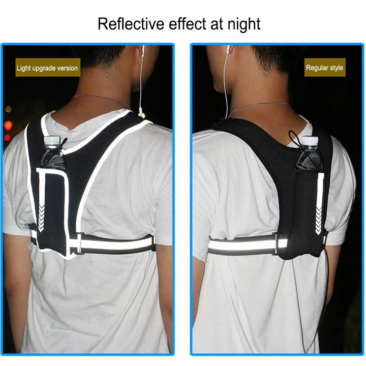 Reflective Running Vest with Phone Chest Pocket