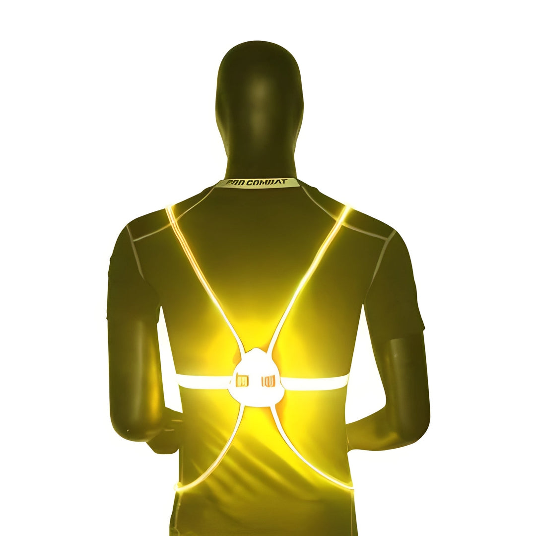 LED Light-Up Hi-Vis Vest with 360° Visibility for Running &amp; Cycling