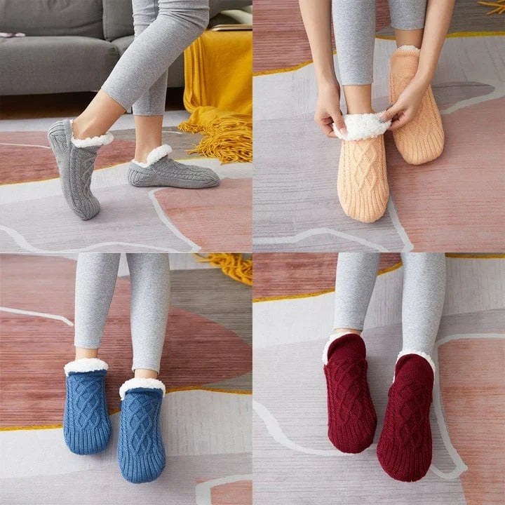Harwelton™ Fleece-Lined Thermal Socks with Silicone Non-Slip Grips