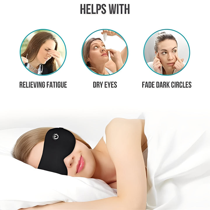 Cordless Heated Eye Mask with Silk Cover and Vibration