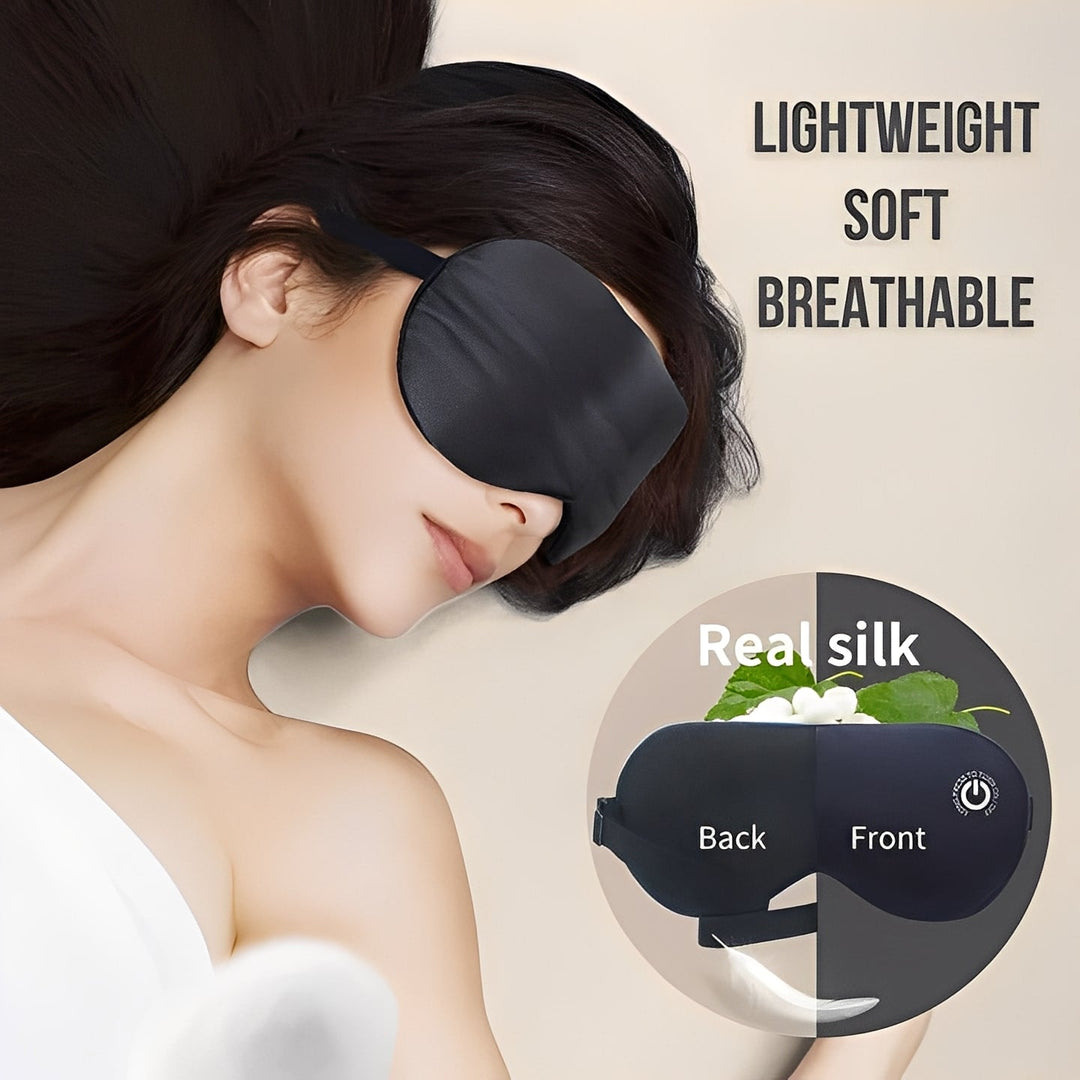Cordless Heated Eye Mask with Silk Cover and Vibration