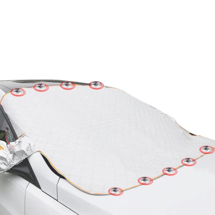 Magnetic Windscreen Cover with Mirror Covers for Frost and Snow