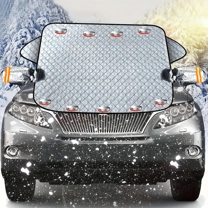Magnetic Windscreen Cover with Mirror Covers for Frost and Snow