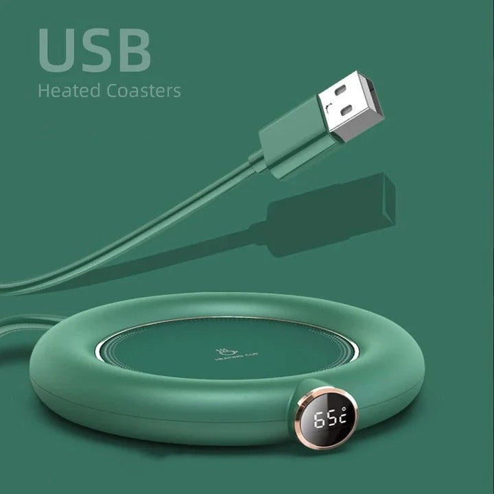 Harwelton™ USB Mug Warmer with Digital Display and 3 Heat Settings