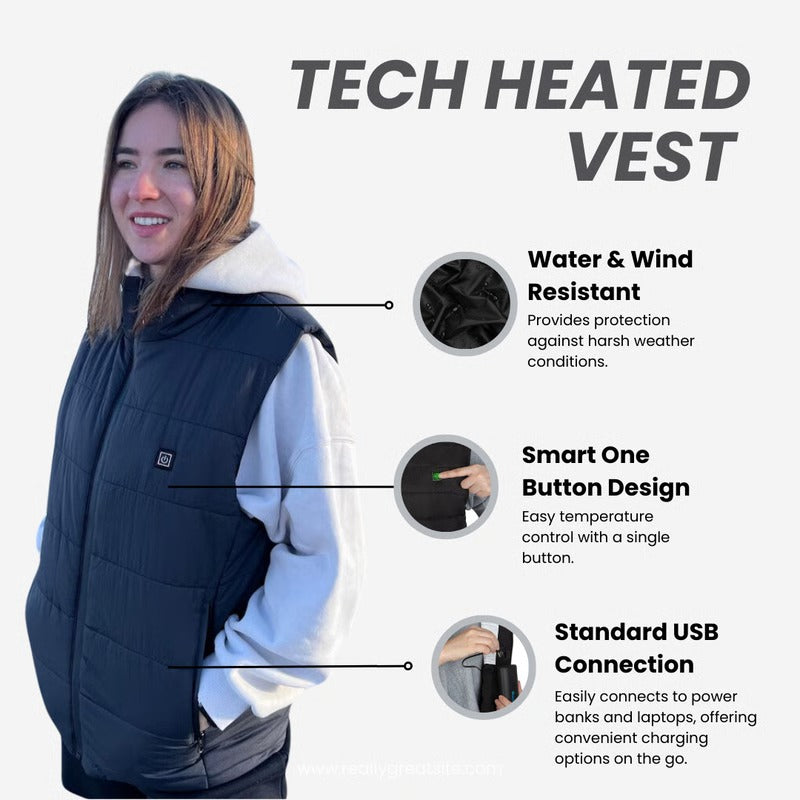 Harwelton™ Lightweight Heated Gilet, Warm in 60 Seconds, 3 Settings