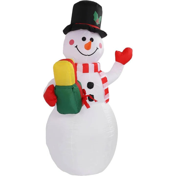 5ft Inflatable Snowman with Rotating LED Lights