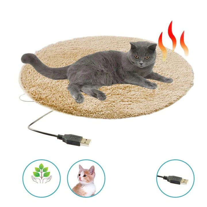 USB Heated Pet Pad with Even, Constant Warmth